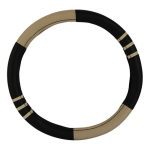 Black and Beige Steering Wheel Cover Classy Design