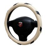Superb Design Car Steering Wheel Cover Black and Beige