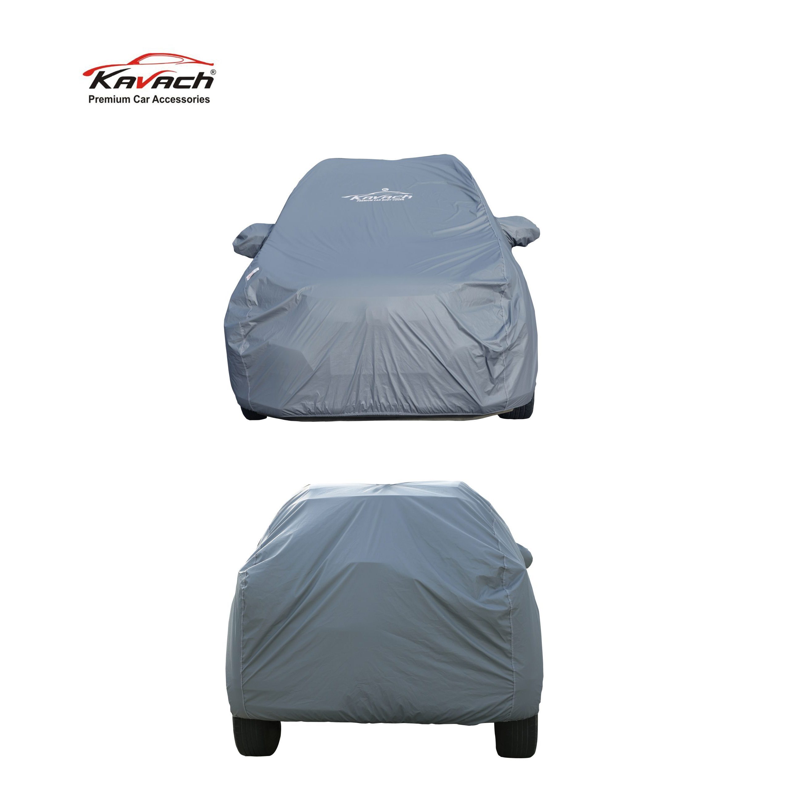 Grey Car Cover from Fron & Back