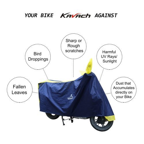 Kavach Bike Body Protection Cover Blue Yellow