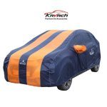 Water resistant orange blue car cover