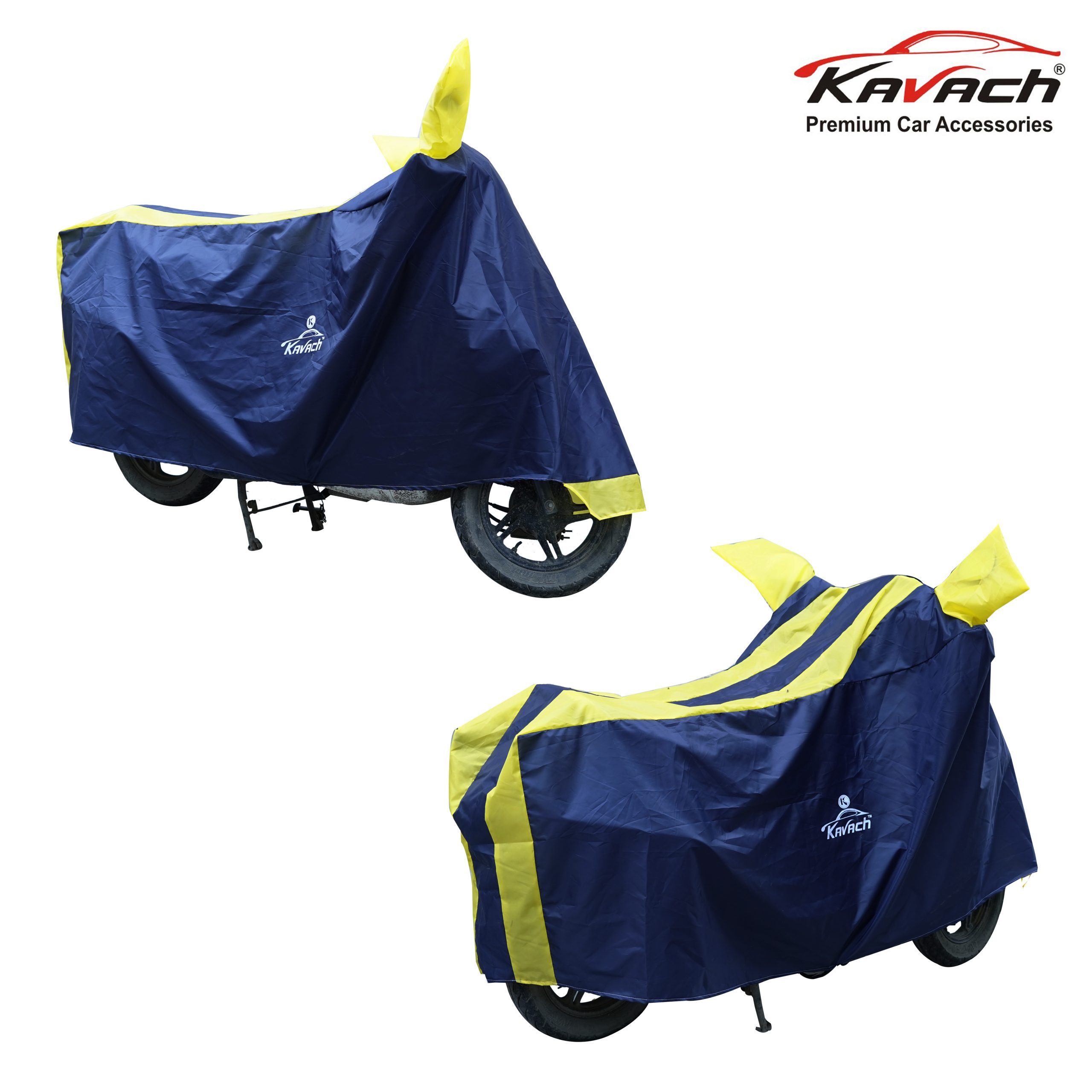 Kavach Bike Body Protection Cover Blue Yellow