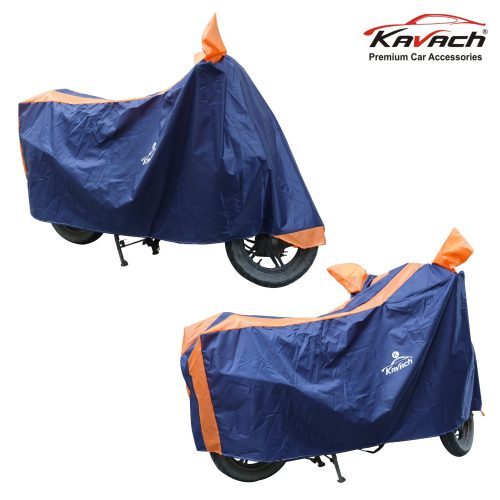 Orange and Blue Bike Cover from Front and Back