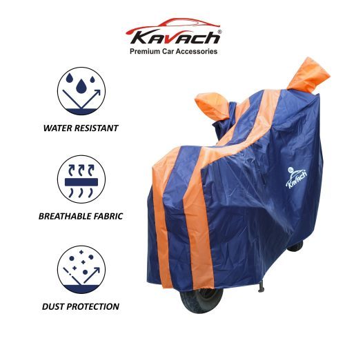 Orange and Blue Bike Cover Features