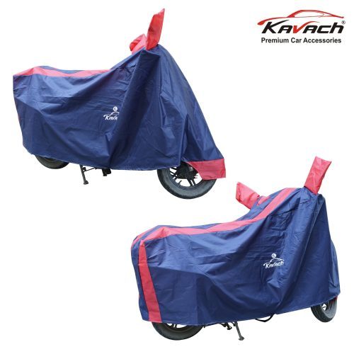 Red and Blue Bike Cover from Front and Back