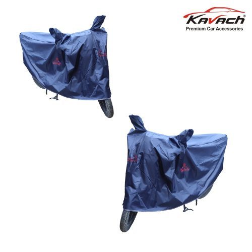 dark blue color Bike Cover from Front and Back