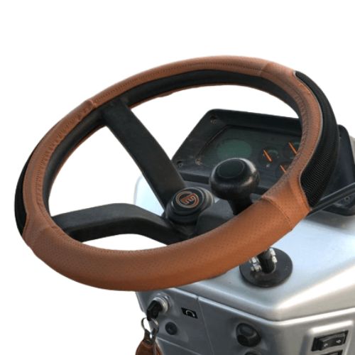 Steering Cover Finger Type Tan Black