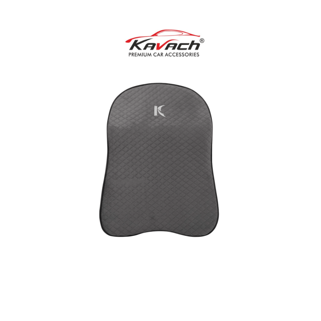 Kavach Premium Memory Foam Car Neck Rest Pillow - Universal Grey