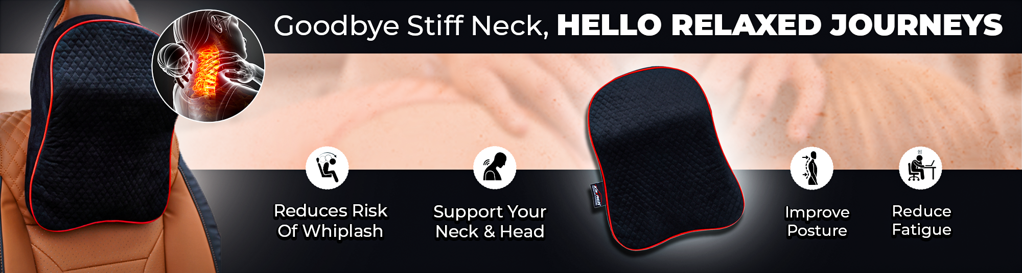 universal neck rest pillow banner